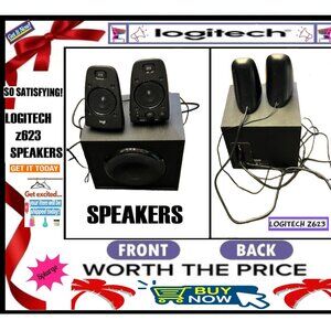✅ LOGITECH Multimedia ➕🆒 SPEAKER SYSTEM w/ SUBWOOFER Gaming THX💸BUY NOW‼️🟢